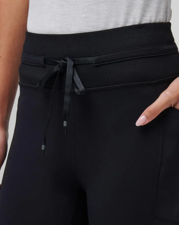 TravisMathew MOVEKNIT TIE LEGGING Black Women Pants TravisMathew MOVEKNIT TIE LEGGING Black Women Pants