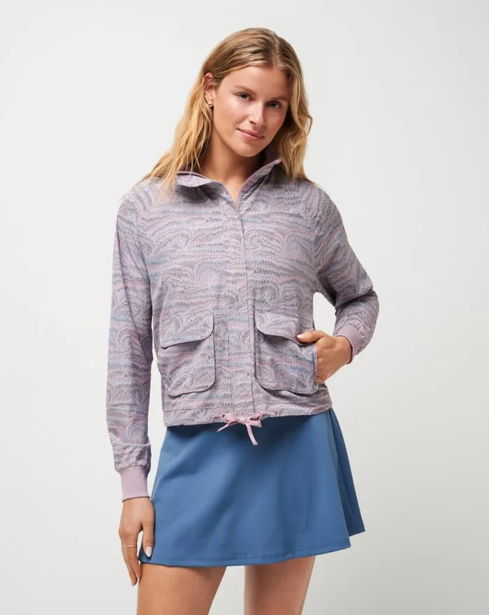 TravisMathew POST MATCH FULL ZIP JACKET Moonscape Multi Women Jackets