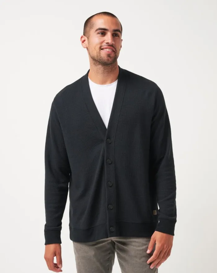 TravisMathew PRISTINE SHORE CARDIGAN Black Men Hoodies and Sweatshirts