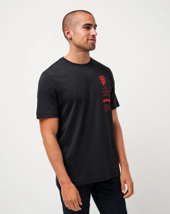 TravisMathew SAN FRANCISCO GIANTS SUNSET SLAM TEE Black Men Tees TravisMathew SAN FRANCISCO GIANTS SUNSET SLAM TEE Black Men Tees