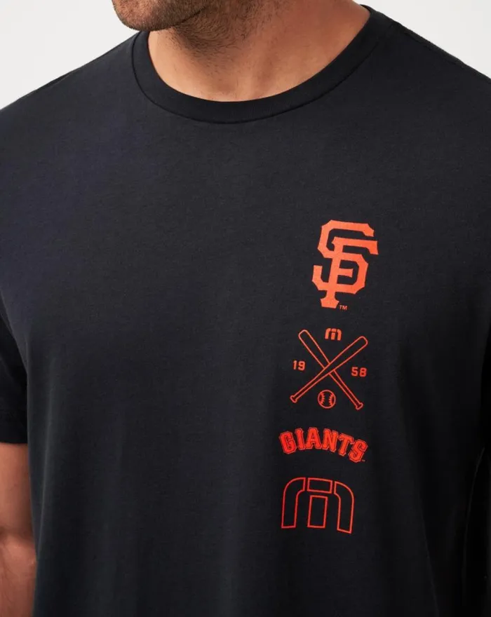 TravisMathew SAN FRANCISCO GIANTS SUNSET SLAM TEE Black Men Tees TravisMathew SAN FRANCISCO GIANTS SUNSET SLAM TEE Black Men Tees
