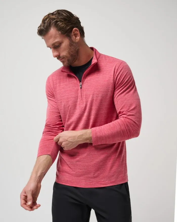 TravisMathew THE HEATER QUARTER ZIP Heather Scooter Men Quarter Zips