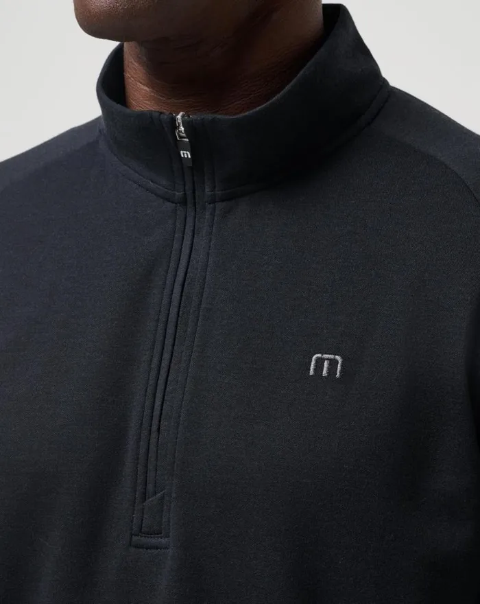 TravisMathew UPGRADED QUARTER ZIP Black Men Quarter Zips TravisMathew UPGRADED QUARTER ZIP Black Men Quarter Zips