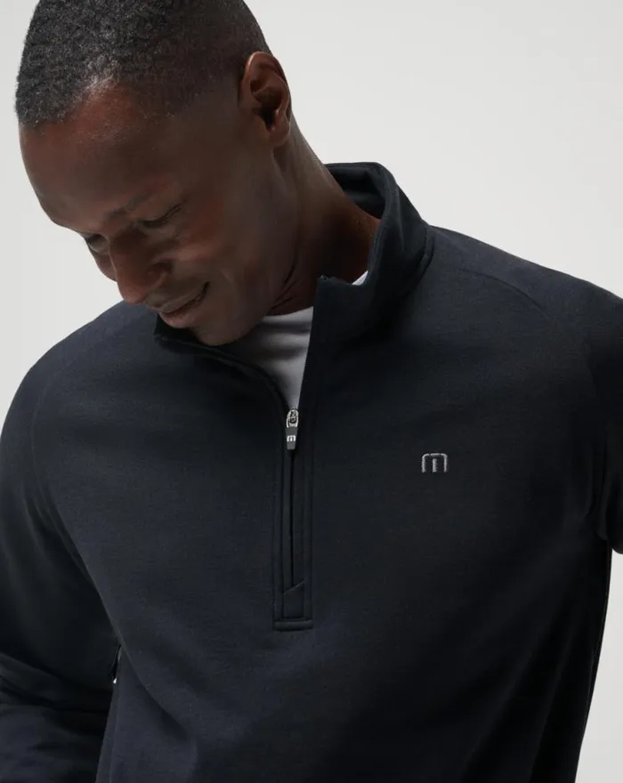 TravisMathew UPGRADED QUARTER ZIP Black Men Quarter Zips TravisMathew UPGRADED QUARTER ZIP Black Men Quarter Zips