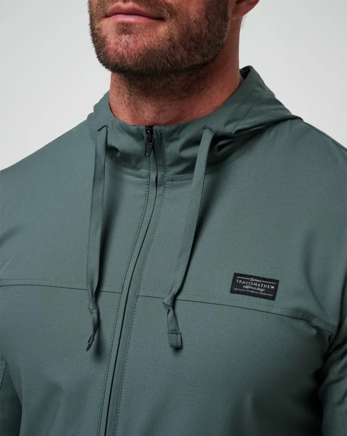 TravisMathew WANDERLUST HOODIE Balsam Green Men Jackets TravisMathew WANDERLUST HOODIE Balsam Green Men Jackets