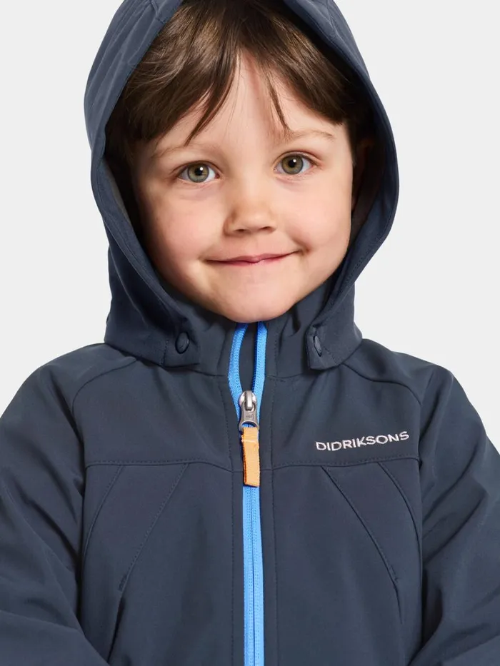 Troel Kids039 Jacket Navy Kids Didriksons Softshell Jackets