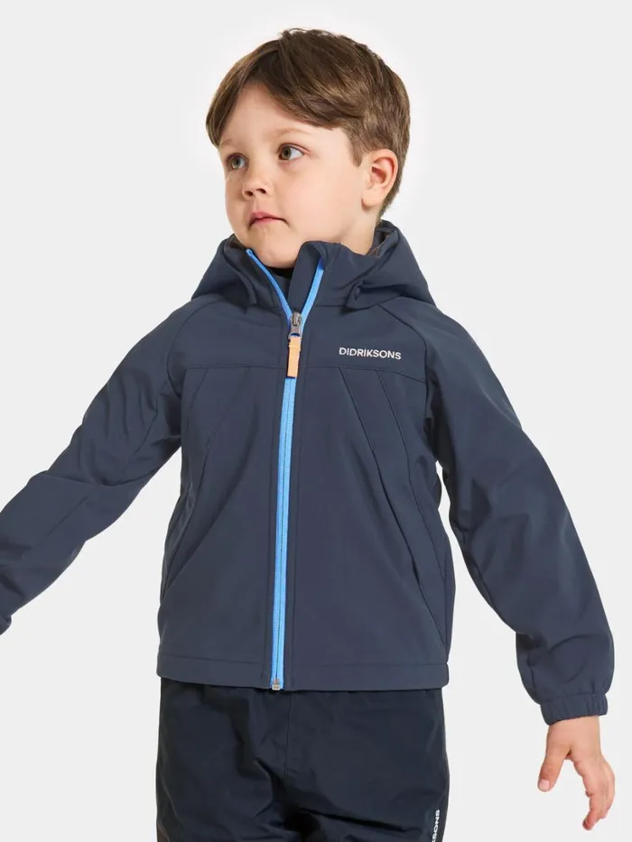 Troel Kids039 Jacket Navy Kids Didriksons Softshell Jackets