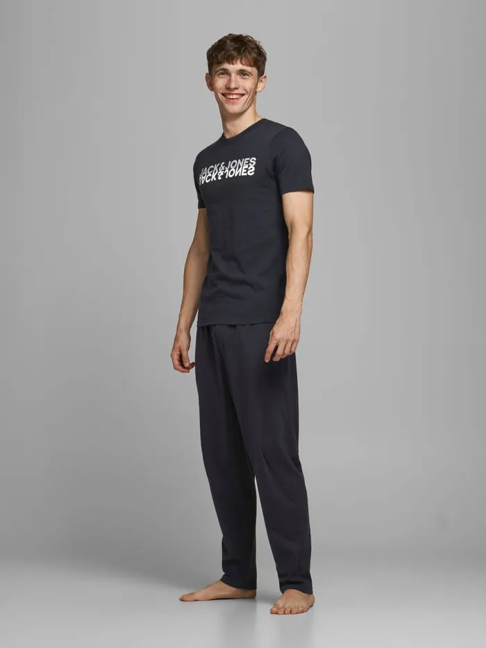 Trousers JACK and JONES Mens 2PIECE LOUNGEWEAR Blue Dark Navy