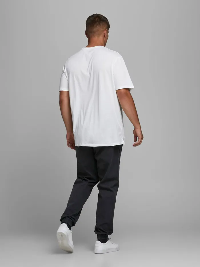 Trousers JACK and JONES Mens CUFFED PLUS SIZE JOGGERS Black Black