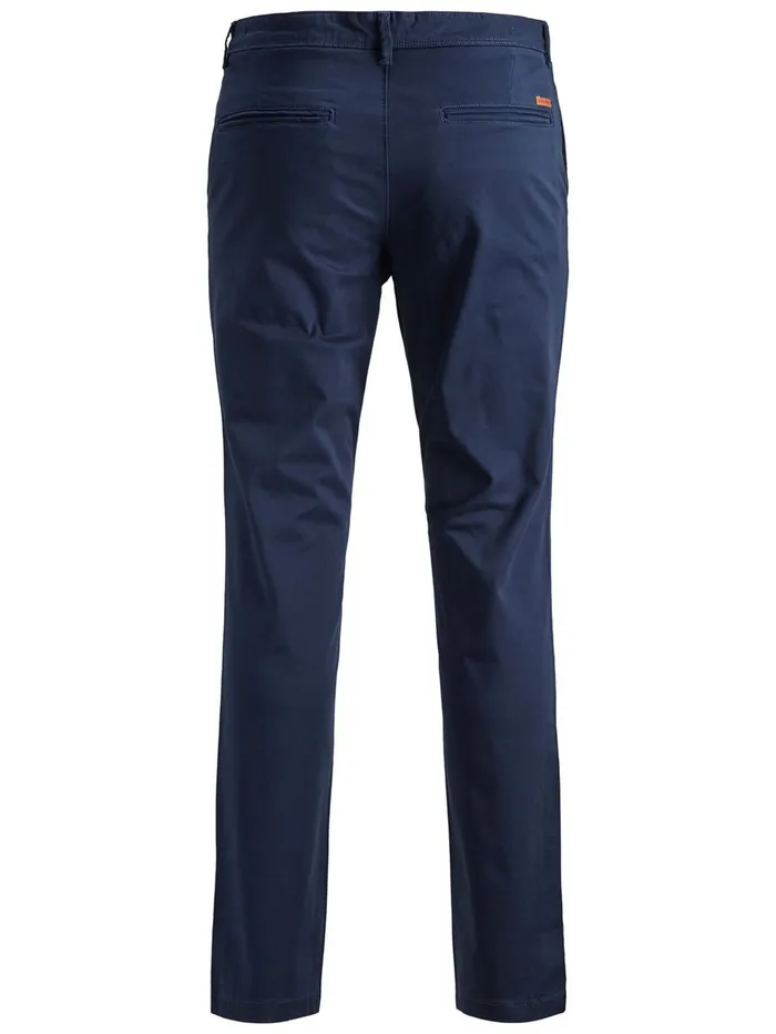 Trousers JACK and JONES Mens MARCO BOWIE SA NAVY BLAZER SLIM FIT CHINOS Blue Navy Blazer