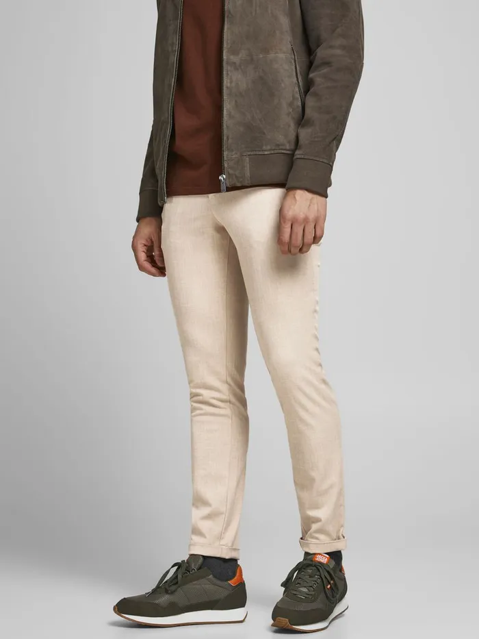 Trousers JACK and JONES Mens MARCO CONNOR AKM CHINOS Beige Beige