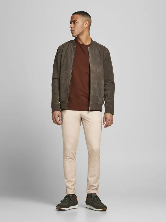 Trousers JACK and JONES Mens MARCO CONNOR AKM CHINOS Beige Beige