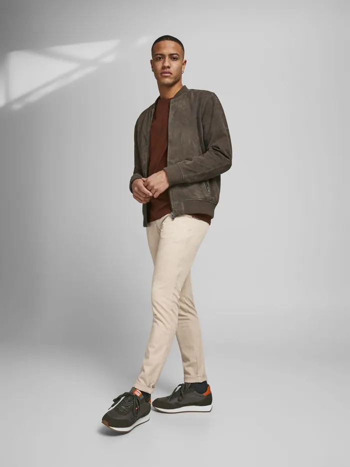 Trousers JACK and JONES Mens MARCO CONNOR AKM CHINOS Beige Beige