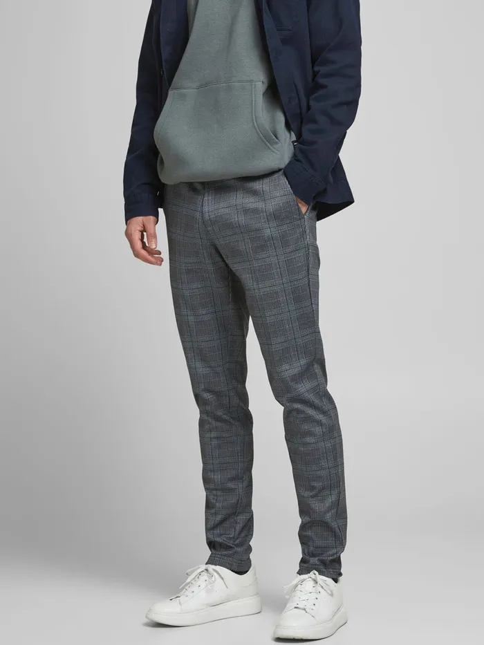 Trousers JACK and JONES Mens MARCO PHIL CHINOS Grey Navy Blazer
