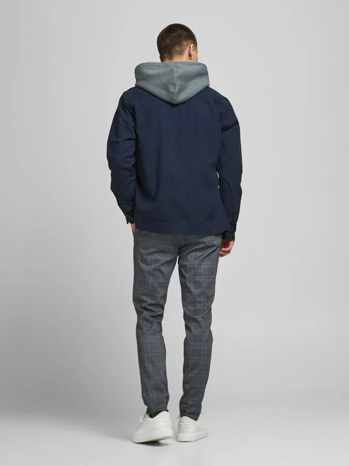 Trousers JACK and JONES Mens MARCO PHIL CHINOS Grey Navy Blazer
