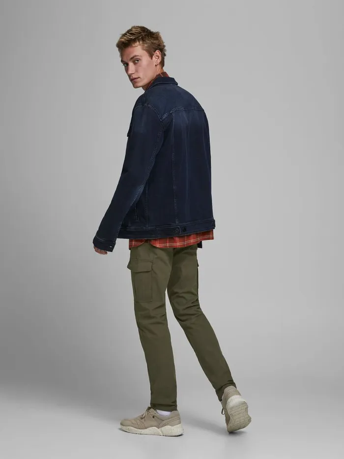 Trousers JACK and JONES Mens MARCO PRATT CARGO TROUSERS Green Forest Night