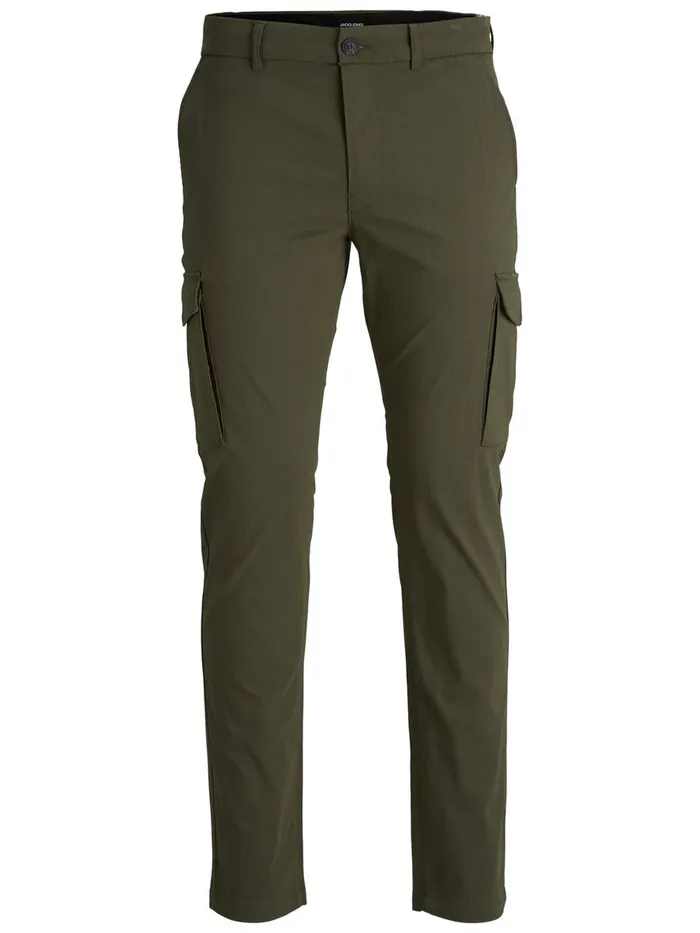 Trousers JACK and JONES Mens MARCO PRATT CARGO TROUSERS Green Forest Night