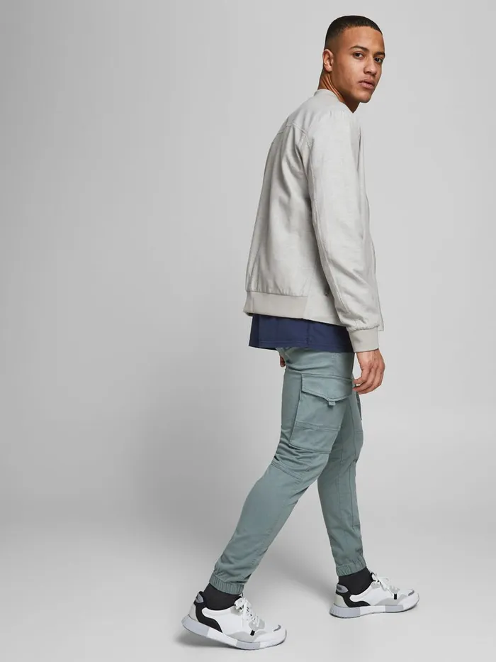 Trousers JACK and JONES Mens PAUL FLAKE AKM CARGO TROUSERS Blue Trooper