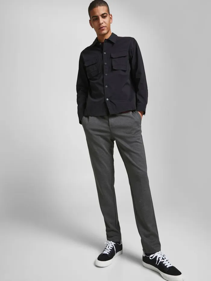 Trousers JACK and JONES Mens WILL PHIL SWEATPANTS Grey Grey Melange Casaul