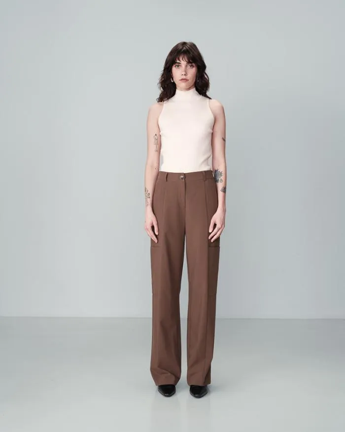 TROUSERS TAUPE NOYOCO Shop Grace and Mila Flowing Trousers