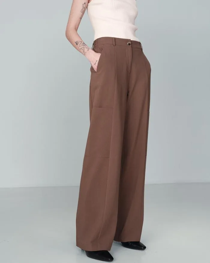 TROUSERS TAUPE NOYOCO Shop Grace and Mila Flowing Trousers