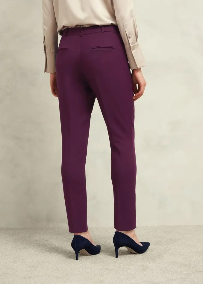 Trousers Women HOBBS Petite Sami Trousers Warm Plum