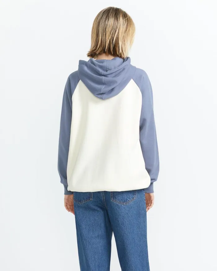 Truly Stoked Boyfriend Pullover Hoodie 8211 Bone Womens Volcom Hoodies and Sweatshirts