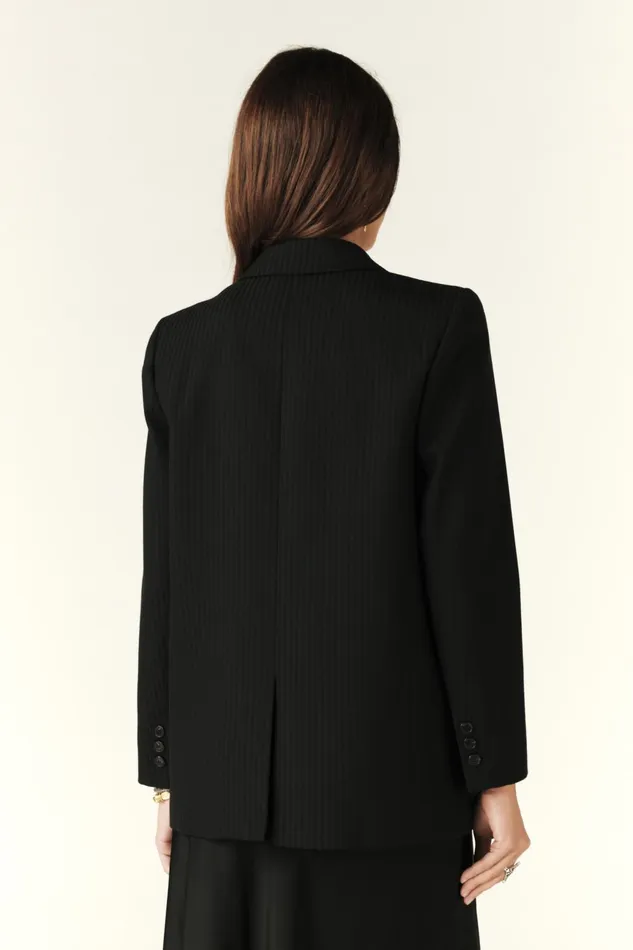 Tuxedo Jacket Shawn Black Women Baandsh Jackets and Coats