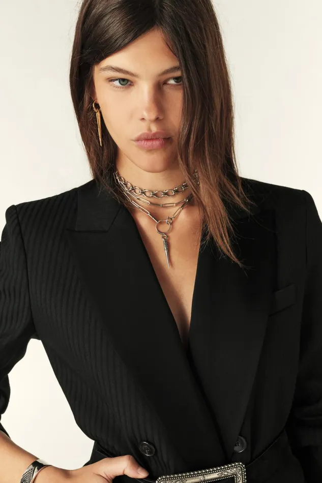 Tuxedo Jacket Shawn Black Women Baandsh Jackets and Coats