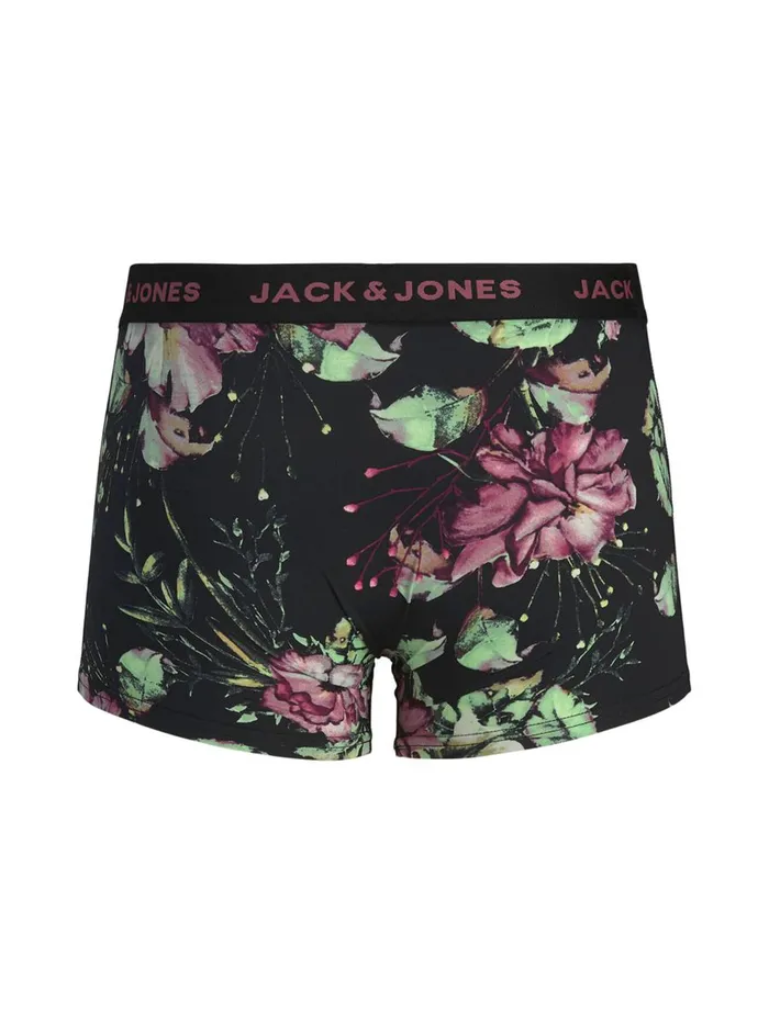 Underwear JACK and JONES Mens 3PACK MICROFIBER TRUNKS Black Black Gift 4 You