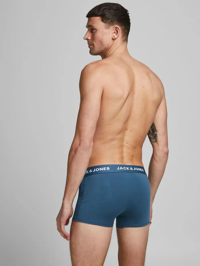 Underwear JACK and JONES Mens 3PACK STRETCHMICROFIBRE QUICKDRY TRUNKS Blue Ensign Blue Popular