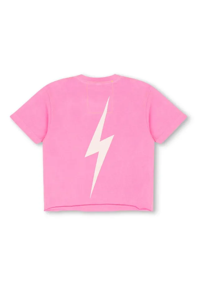 University Of Texas Bolt Hookem Boyfriend Tee 8211 Neon Pink Women Aviator Nation Tees