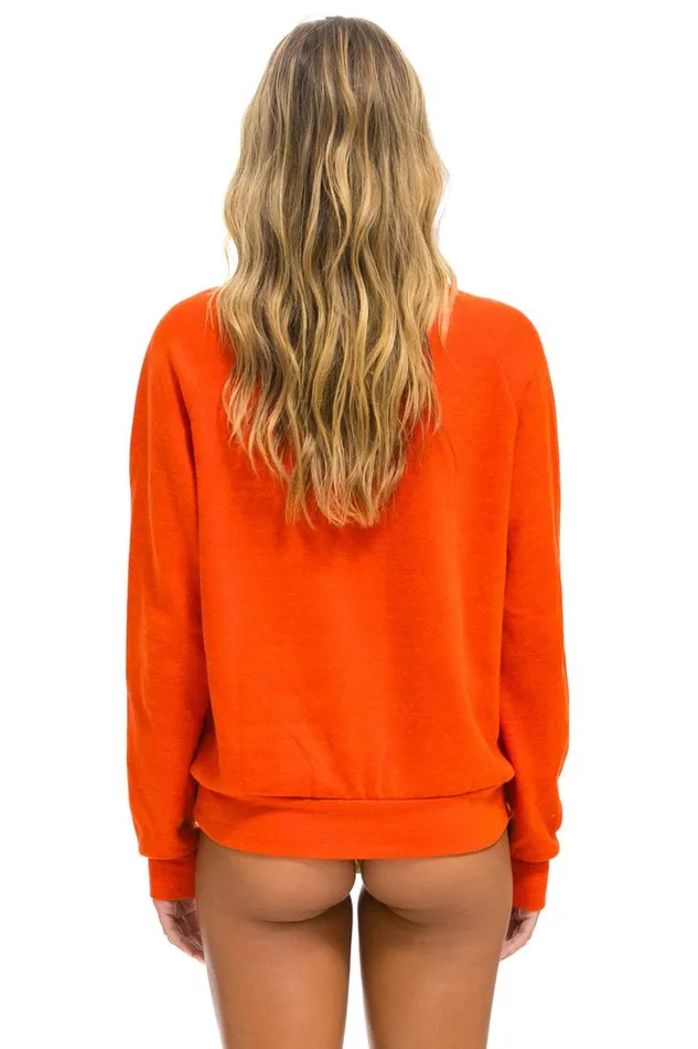 University Of Texas Crew Sweatshirt 8211 Orange WomenMen Aviator Nation Sweatshirts