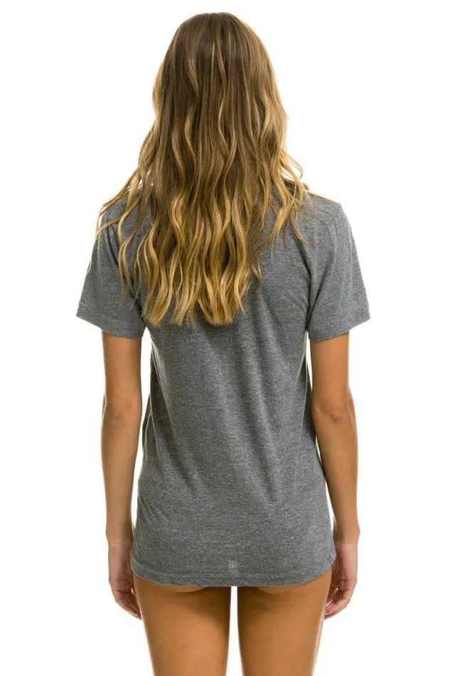 University Of Texas State Logo Crew Tee Shirt 8211 Heather WomenMen Aviator Nation Tees