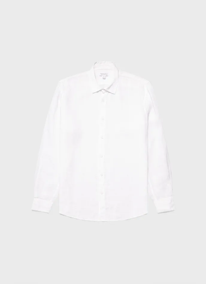 ussunspel Linen Shirt White Men Shirts