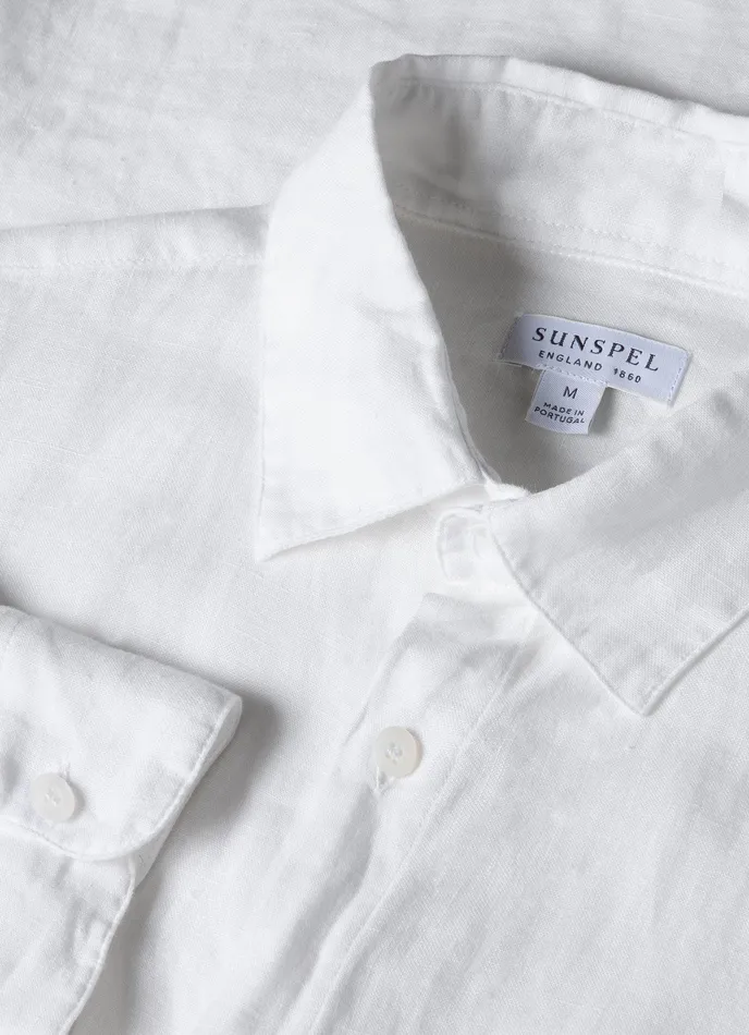 ussunspel Linen Shirt White Men Shirts ussunspel Linen Shirt White Men Shirts