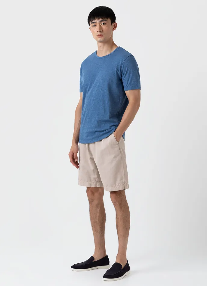 ussunspel Shorts Men Cotton Linen Drawstring Shorts Light Sand ussunspel Shorts Men Cotton Linen Drawstring Shorts Light Sand