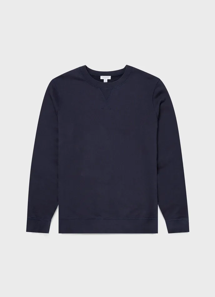ussunspel Sweatshirts and Sweatpants Men Loopback Sweatshirt Navy