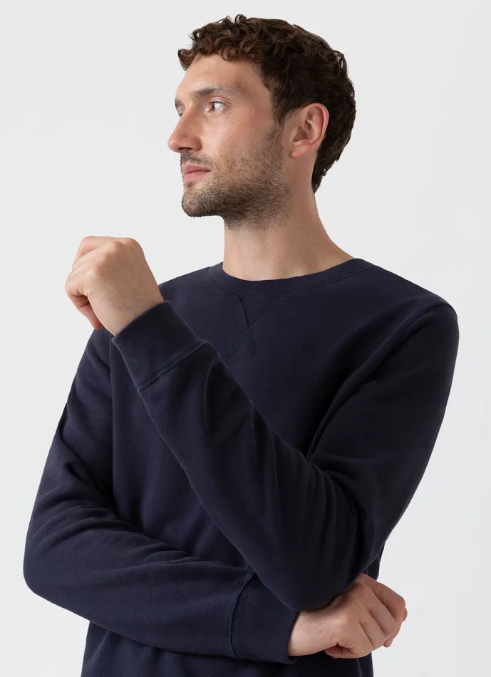 ussunspel Sweatshirts and Sweatpants Men Loopback Sweatshirt Navy ussunspel Sweatshirts and Sweatpants Men Loopback Sweatshirt Navy