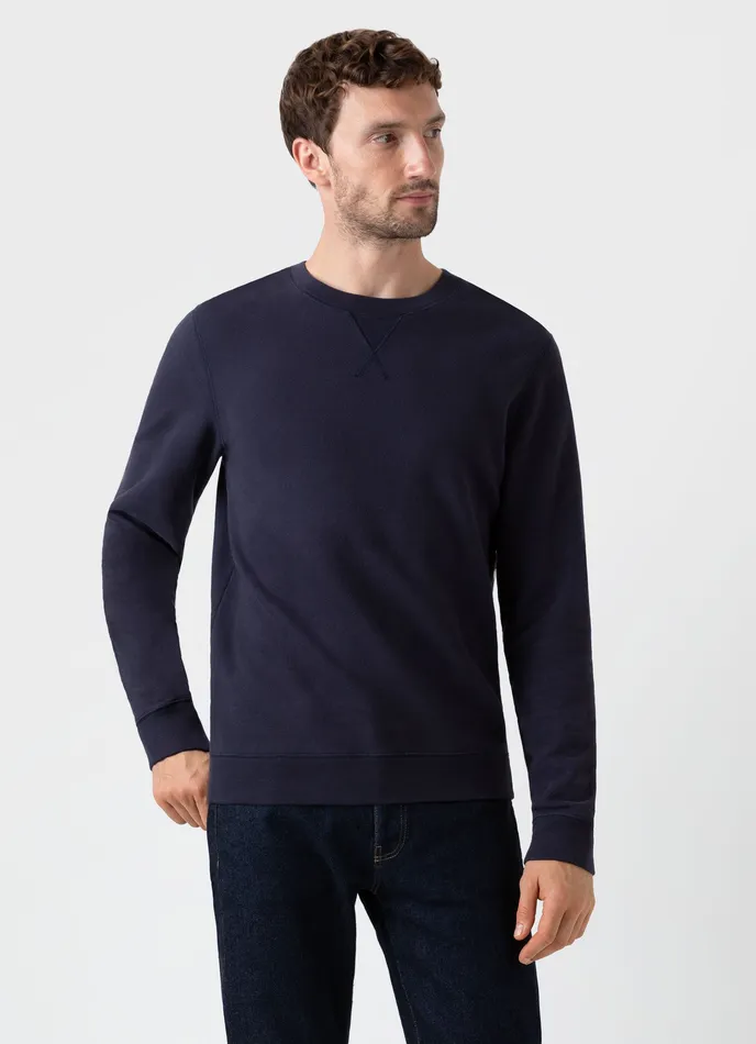 ussunspel Sweatshirts and Sweatpants Men Loopback Sweatshirt Navy ussunspel Sweatshirts and Sweatpants Men Loopback Sweatshirt Navy