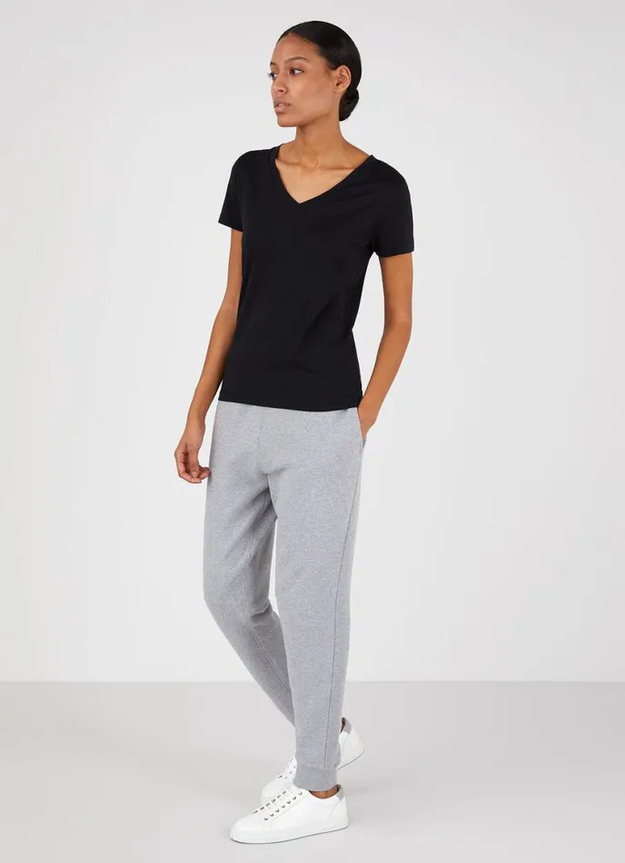 V Neck Tshirt Black Women SUNSPEL Tshirts and Tops