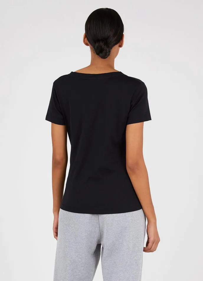 V Neck Tshirt Black Women SUNSPEL Tshirts and Tops