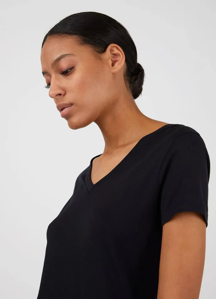 V Neck Tshirt Black Women SUNSPEL Tshirts and Tops