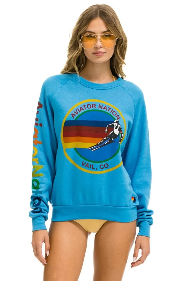 Vail Sweatshirt 8211 Ocean WomenMen Aviator Nation Sweatshirts