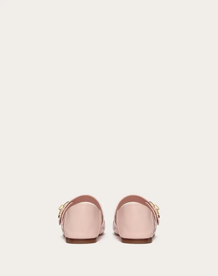 Valentino Ballerinas Woman Vlogo Locker Maryjane Ballerina In Naplack For Woman In Rose Quartz Rose Quartz Valentino Ballerinas Woman Vlogo Locker Maryjane Ballerina In Naplack For Woman In Rose Quartz Rose Quartz