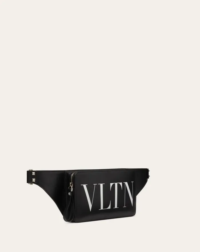 Valentino Belt Bags Man Leather Vltn Belt Bag For Man In Blackwhite Blackwhite Valentino Belt Bags Man Leather Vltn Belt Bag For Man In Blackwhite Blackwhite