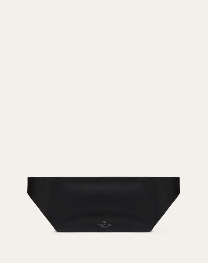 Valentino Belt Bags Man Leather Vltn Belt Bag For Man In Blackwhite Blackwhite Valentino Belt Bags Man Leather Vltn Belt Bag For Man In Blackwhite Blackwhite
