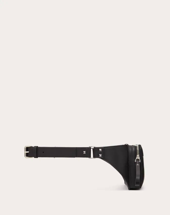 Valentino Belt Bags Man Leather Vltn Belt Bag For Man In Blackwhite Blackwhite Valentino Belt Bags Man Leather Vltn Belt Bag For Man In Blackwhite Blackwhite