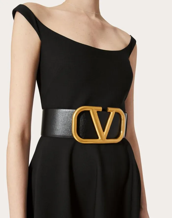 Valentino Belts Woman Reversible Vlogo Signature Belt In Glossy Calfskin 70 Mm For Woman In Blackpure Red Blackpure Red Valentino Belts Woman Reversible Vlogo Signature Belt In Glossy Calfskin 70 Mm For Woman In Blackpure Red Blackpure Red