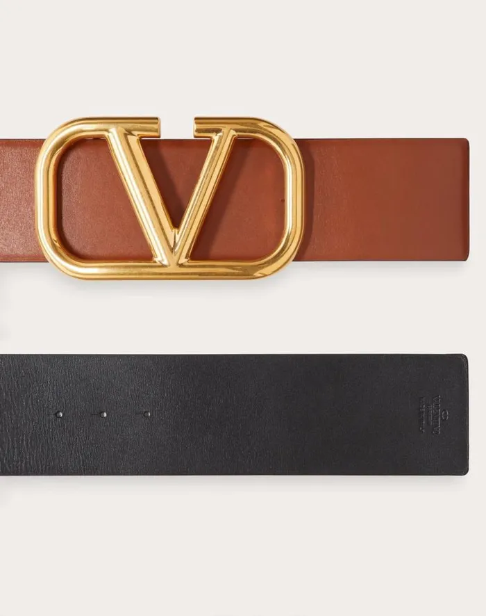 Valentino Belts Woman Reversible Vlogo Signature Belt In Glossy Calfskin 70 Mm For Woman In Blackpure Red Blackpure Red Valentino Belts Woman Reversible Vlogo Signature Belt In Glossy Calfskin 70 Mm For Woman In Blackpure Red Blackpure Red